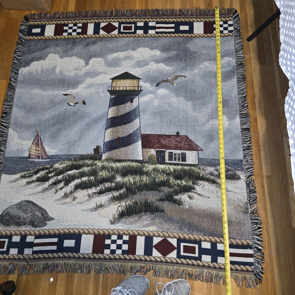 Lighthouse‎ Tapestry Throw Blanket - Picture 4 of 4